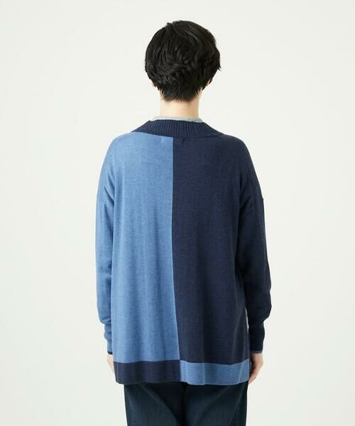 GIANNI LO GIUDICE / ジャンニ・ロ・ジュディチェ セットアップ | [洗える]バイカラーニットカーディガン | 詳細7