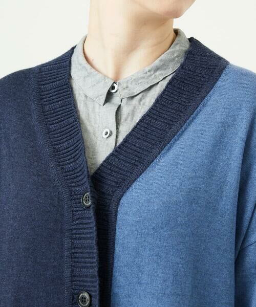 GIANNI LO GIUDICE / ジャンニ・ロ・ジュディチェ セットアップ | [洗える]バイカラーニットカーディガン | 詳細8