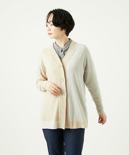 GIANNI LO GIUDICE / ジャンニ・ロ・ジュディチェ セットアップ | [洗える]バイカラーニットカーディガン | 詳細21