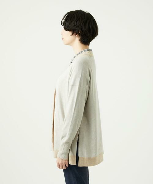 GIANNI LO GIUDICE / ジャンニ・ロ・ジュディチェ セットアップ | [洗える]バイカラーニットカーディガン | 詳細23