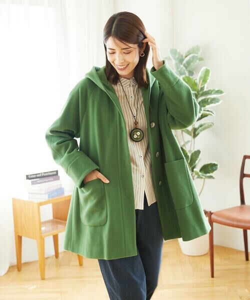 GIANNI LO GIUDICE / ジャンニ・ロ・ジュディチェ その他アウター | ウールモッサフーディーコート | 詳細9