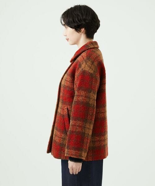 GIANNI LO GIUDICE / ジャンニ・ロ・ジュディチェ ピーコート | [日本製]ループチェックウールコート | 詳細5