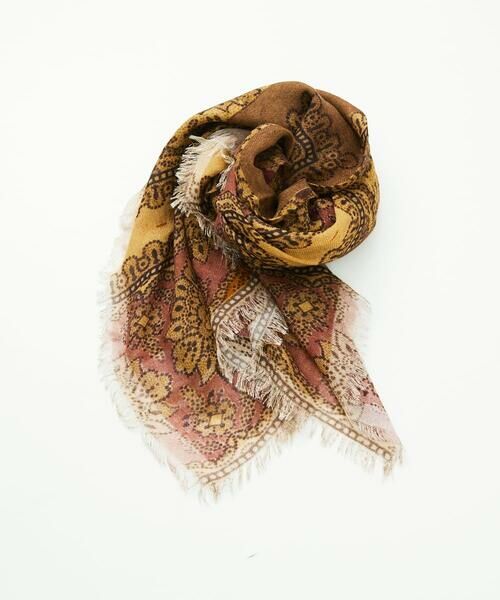 GIANNI LO GIUDICE / ジャンニ・ロ・ジュディチェ マフラー・ショール・スヌード・ストール | [洗える]エスニックスクエアストール | 詳細1