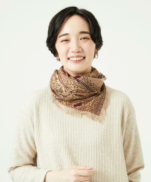 GIANNI LO GIUDICE / ジャンニ・ロ・ジュディチェ マフラー・ショール・スヌード・ストール | [洗える]エスニックスクエアストール | 詳細6