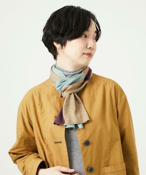 GIANNI LO GIUDICE / ジャンニ・ロ・ジュディチェ マフラー・ショール・スヌード・ストール | [洗える]カラーブロックストール | 詳細6