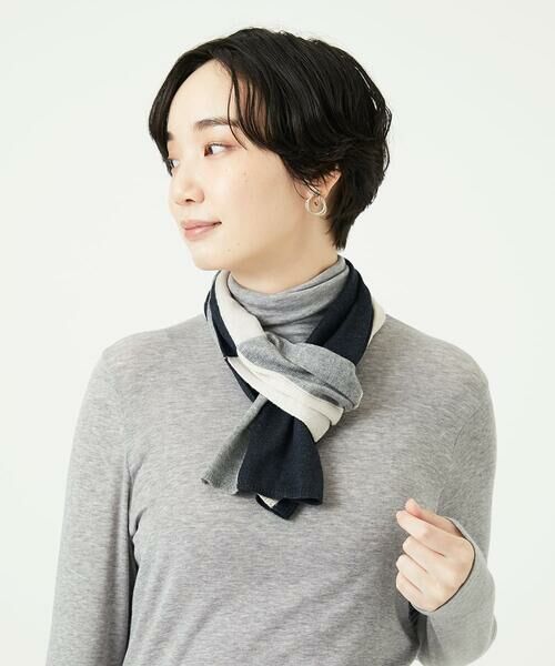 GIANNI LO GIUDICE / ジャンニ・ロ・ジュディチェ マフラー・ショール・スヌード・ストール | [洗える]カラーブロックストール | 詳細14