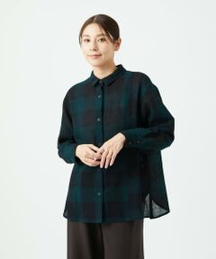 GIANNI LO GIUDICE / ジャンニ・ロ・ジュディチェ シャツ・ブラウス | [日本製]リファインガーゼブロックチェックブラウス