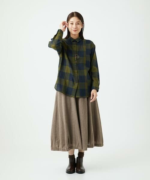 GIANNI LO GIUDICE / ジャンニ・ロ・ジュディチェ シャツ・ブラウス | [日本製]リファインガーゼブロックチェックブラウス | 詳細13