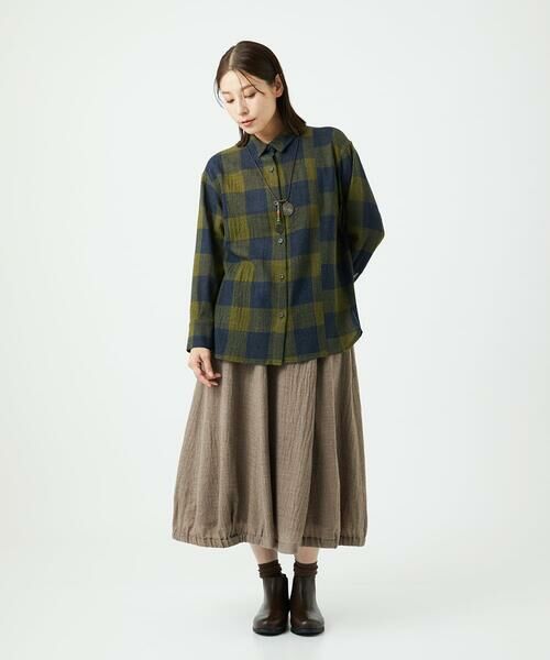 GIANNI LO GIUDICE / ジャンニ・ロ・ジュディチェ シャツ・ブラウス | [日本製]リファインガーゼブロックチェックブラウス | 詳細14