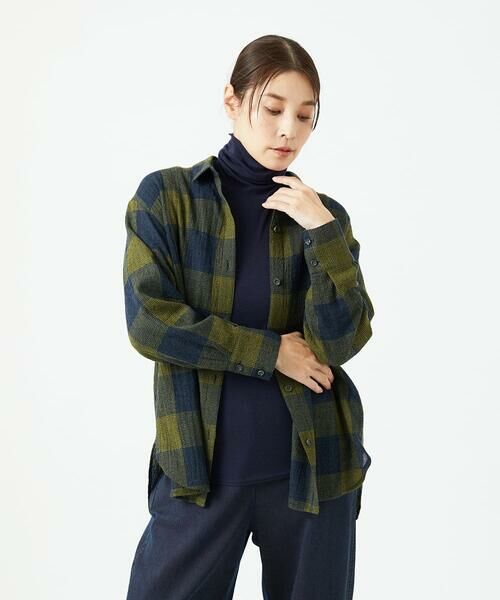 GIANNI LO GIUDICE / ジャンニ・ロ・ジュディチェ シャツ・ブラウス | [日本製]リファインガーゼブロックチェックブラウス | 詳細3