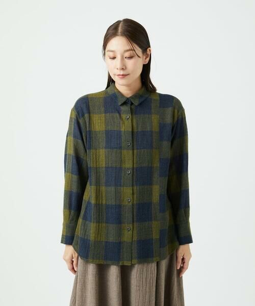 GIANNI LO GIUDICE / ジャンニ・ロ・ジュディチェ シャツ・ブラウス | [日本製]リファインガーゼブロックチェックブラウス | 詳細5
