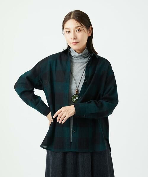 GIANNI LO GIUDICE / ジャンニ・ロ・ジュディチェ シャツ・ブラウス | [日本製]リファインガーゼブロックチェックブラウス | 詳細20