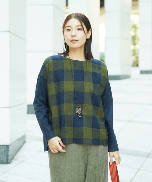 GIANNI LO GIUDICE / ジャンニ・ロ・ジュディチェ シャツ・ブラウス | [日本製]リファインガーゼブロックチェックプルオーバー | 詳細1