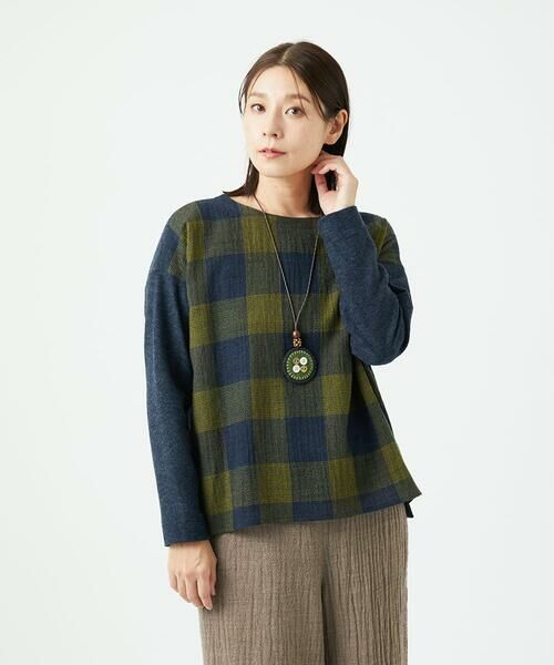 GIANNI LO GIUDICE / ジャンニ・ロ・ジュディチェ シャツ・ブラウス | [日本製]リファインガーゼブロックチェックプルオーバー | 詳細3