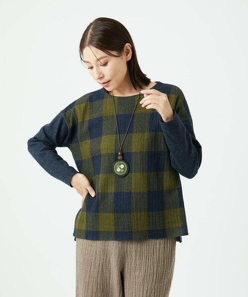 GIANNI LO GIUDICE / ジャンニ・ロ・ジュディチェ シャツ・ブラウス | [日本製]リファインガーゼブロックチェックプルオーバー | 詳細4