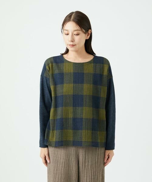 GIANNI LO GIUDICE / ジャンニ・ロ・ジュディチェ シャツ・ブラウス | [日本製]リファインガーゼブロックチェックプルオーバー | 詳細8