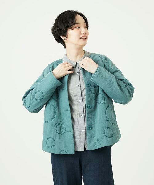 GIANNI LO GIUDICE / ジャンニ・ロ・ジュディチェ セットアップ | ドットキルトノーカラージャケット | 詳細1