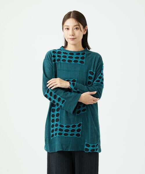 GIANNI LO GIUDICE / ジャンニ・ロ・ジュディチェ ロング・マキシ丈ワンピース | [日本製]バースト水玉チュニック | 詳細1