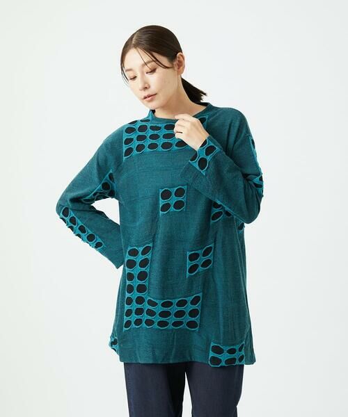 GIANNI LO GIUDICE / ジャンニ・ロ・ジュディチェ ロング・マキシ丈ワンピース | [日本製]バースト水玉チュニック | 詳細2