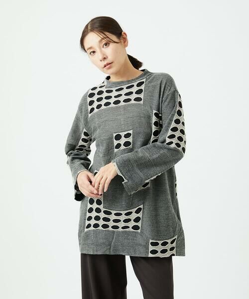 GIANNI LO GIUDICE / ジャンニ・ロ・ジュディチェ ロング・マキシ丈ワンピース | [日本製]バースト水玉チュニック | 詳細7