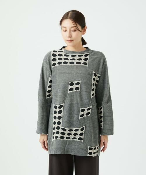 GIANNI LO GIUDICE / ジャンニ・ロ・ジュディチェ ロング・マキシ丈ワンピース | [日本製]バースト水玉チュニック | 詳細8