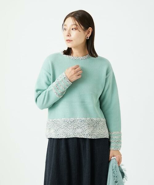 GIANNI LO GIUDICE / ジャンニ・ロ・ジュディチェ ニット・セーター | [洗える]カスリパネルボーダーニット | 詳細1