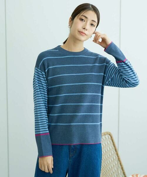 GIANNI LO GIUDICE / ジャンニ・ロ・ジュディチェ ニット・セーター | [洗える]T/Cエコボーダーニット | 詳細1