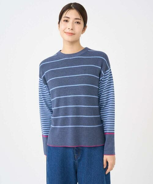 GIANNI LO GIUDICE / ジャンニ・ロ・ジュディチェ ニット・セーター | [洗える]T/Cエコボーダーニット | 詳細2