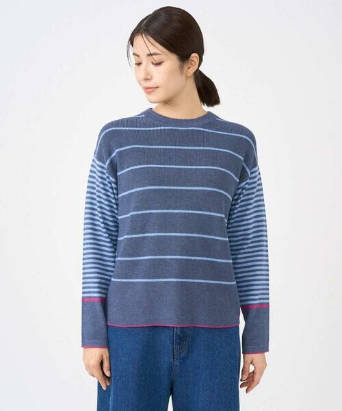 GIANNI LO GIUDICE / ジャンニ・ロ・ジュディチェ ニット・セーター | [洗える]T/Cエコボーダーニット | 詳細4