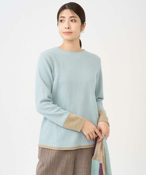 GIANNI LO GIUDICE / ジャンニ・ロ・ジュディチェ カットソー | [洗える・日本製]コットンウェーブリバー配色カットソー | 詳細2