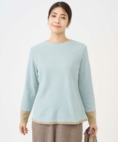 GIANNI LO GIUDICE / ジャンニ・ロ・ジュディチェ カットソー | [洗える・日本製]コットンウェーブリバー配色カットソー | 詳細4