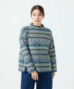 GIANNI LO GIUDICE / ジャンニ・ロ・ジュディチェ カットソー | [洗える・日本製]編地柄プリントカットソー