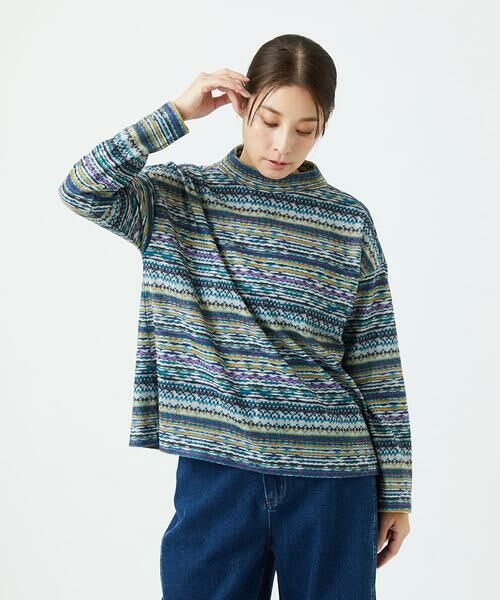 GIANNI LO GIUDICE / ジャンニ・ロ・ジュディチェ カットソー | [洗える・日本製]編地柄プリントカットソー | 詳細1