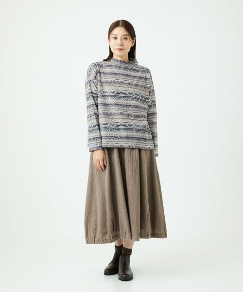 GIANNI LO GIUDICE / ジャンニ・ロ・ジュディチェ カットソー | [洗える・日本製]編地柄プリントカットソー | 詳細14