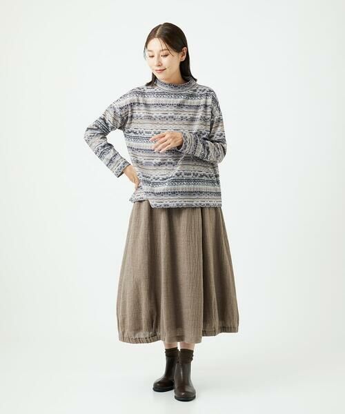 GIANNI LO GIUDICE / ジャンニ・ロ・ジュディチェ カットソー | [洗える・日本製]編地柄プリントカットソー | 詳細15