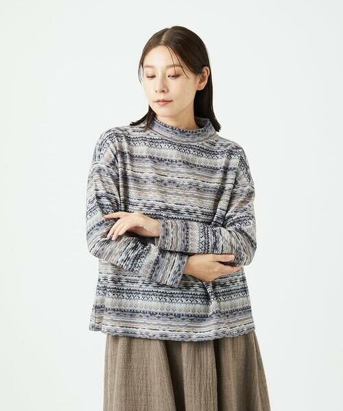 GIANNI LO GIUDICE / ジャンニ・ロ・ジュディチェ カットソー | [洗える・日本製]編地柄プリントカットソー | 詳細6