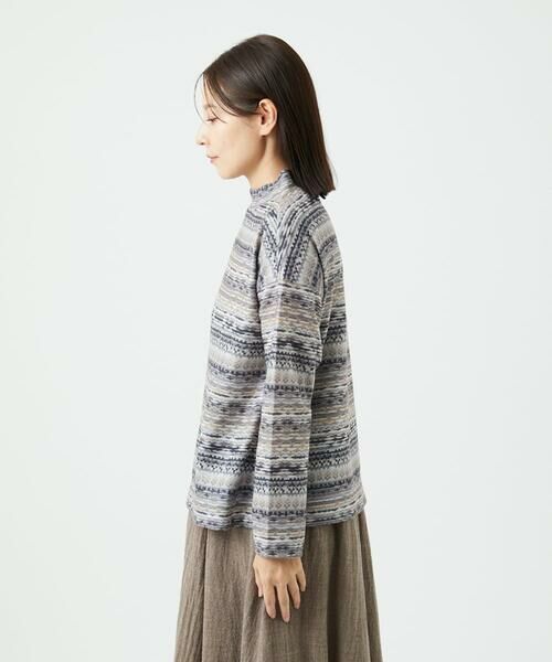 GIANNI LO GIUDICE / ジャンニ・ロ・ジュディチェ カットソー | [洗える・日本製]編地柄プリントカットソー | 詳細8