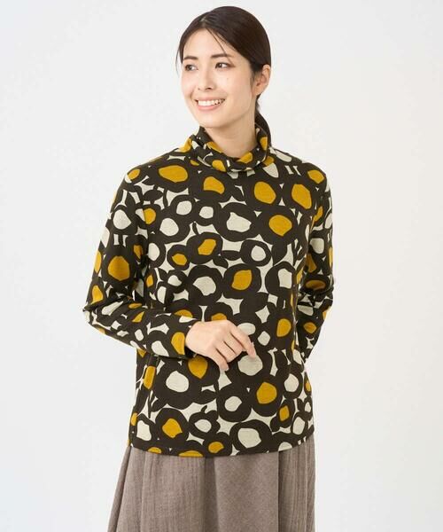 GIANNI LO GIUDICE / ジャンニ・ロ・ジュディチェ カットソー | [洗える・日本製]テンセルリバードットプリントカットソー（ベージュ）