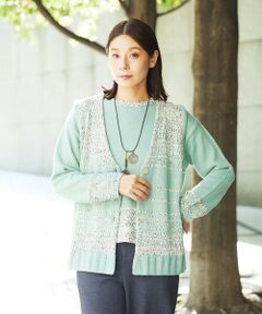 GIANNI LO GIUDICE / ジャンニ・ロ・ジュディチェ セットアップ | [洗える]カスリパネルボーダーニットベスト