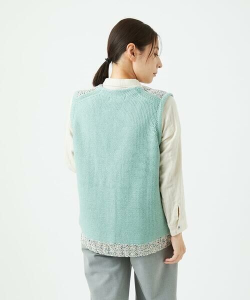 GIANNI LO GIUDICE / ジャンニ・ロ・ジュディチェ セットアップ | [洗える]カスリパネルボーダーニットベスト | 詳細11