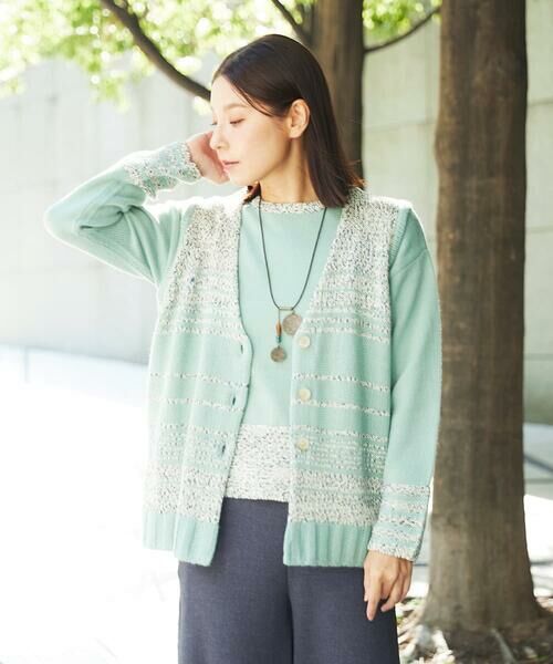 GIANNI LO GIUDICE / ジャンニ・ロ・ジュディチェ セットアップ | [洗える]カスリパネルボーダーニットベスト | 詳細2