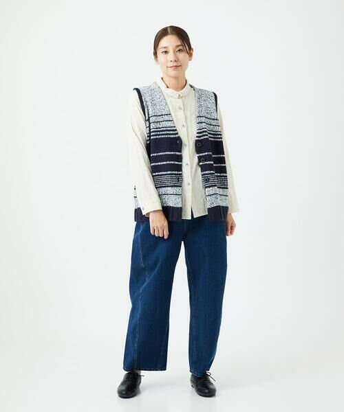 GIANNI LO GIUDICE / ジャンニ・ロ・ジュディチェ セットアップ | [洗える]カスリパネルボーダーニットベスト | 詳細17