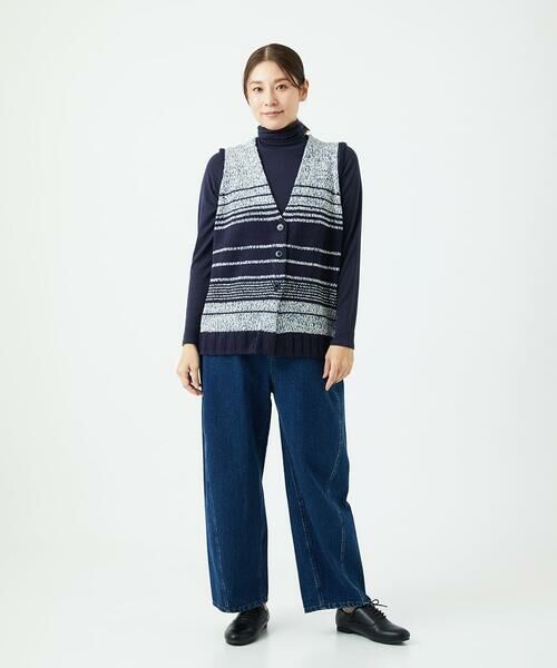 GIANNI LO GIUDICE / ジャンニ・ロ・ジュディチェ セットアップ | [洗える]カスリパネルボーダーニットベスト | 詳細20