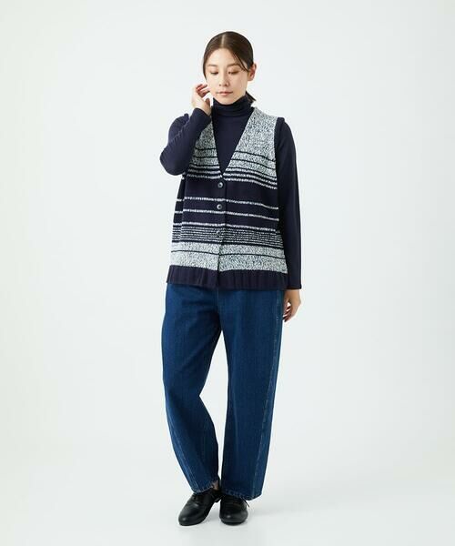 GIANNI LO GIUDICE / ジャンニ・ロ・ジュディチェ セットアップ | [洗える]カスリパネルボーダーニットベスト | 詳細21