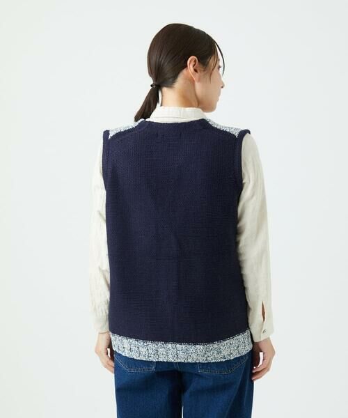 GIANNI LO GIUDICE / ジャンニ・ロ・ジュディチェ セットアップ | [洗える]カスリパネルボーダーニットベスト | 詳細27