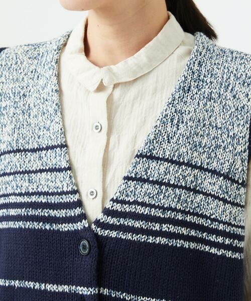 GIANNI LO GIUDICE / ジャンニ・ロ・ジュディチェ セットアップ | [洗える]カスリパネルボーダーニットベスト | 詳細28