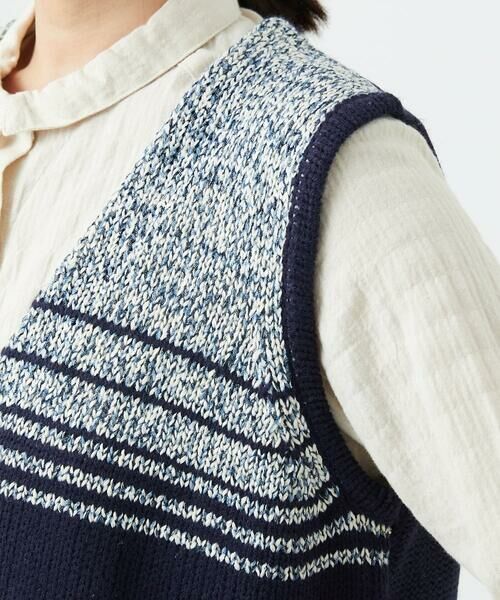 GIANNI LO GIUDICE / ジャンニ・ロ・ジュディチェ セットアップ | [洗える]カスリパネルボーダーニットベスト | 詳細29