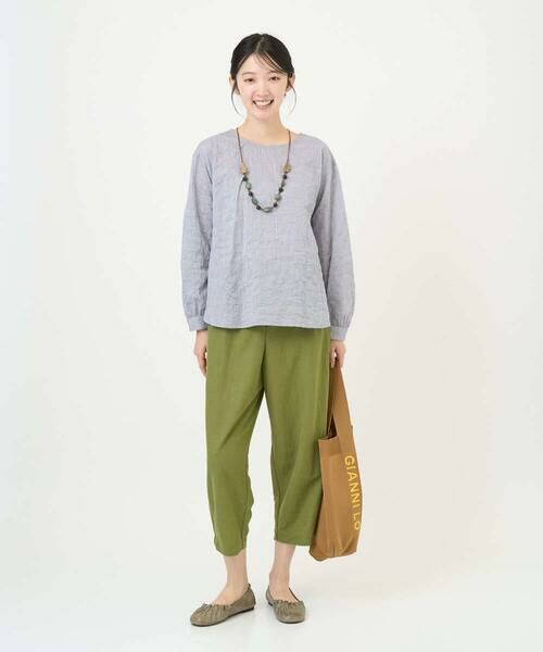 GIANNI LO GIUDICE / ジャンニ・ロ・ジュディチェ シャツ・ブラウス | [洗える・日本製]シャーリングシャンブレーブラウス | 詳細14