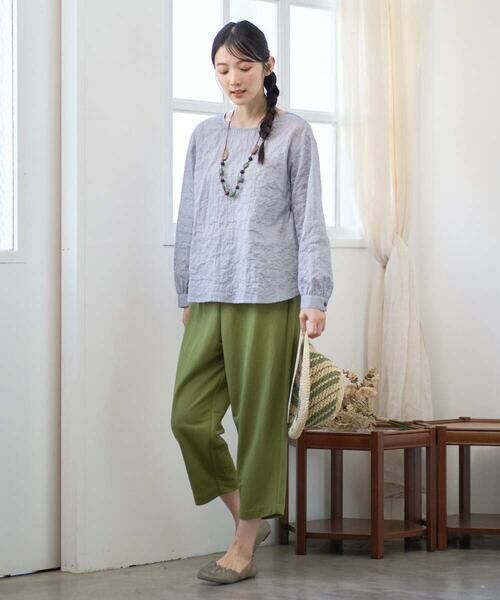 GIANNI LO GIUDICE / ジャンニ・ロ・ジュディチェ シャツ・ブラウス | [洗える・日本製]シャーリングシャンブレーブラウス | 詳細15