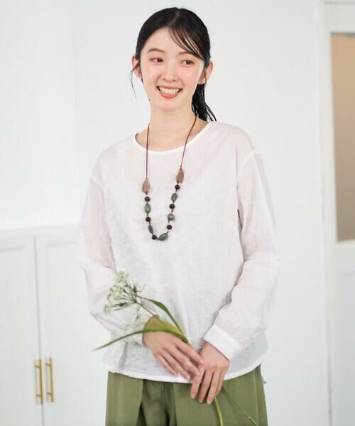 GIANNI LO GIUDICE / ジャンニ・ロ・ジュディチェ シャツ・ブラウス | [洗える・日本製]シャーリングシャンブレーブラウス | 詳細17